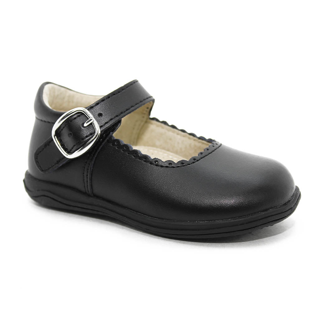 L’ Amour School Uniform Shoe Black Walker Toddler Girl-Kids Shoes