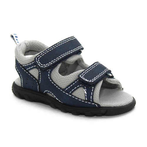 Scott David Justin Sandals Navy Grey Walkers Toddler Boys - Kids Shoes