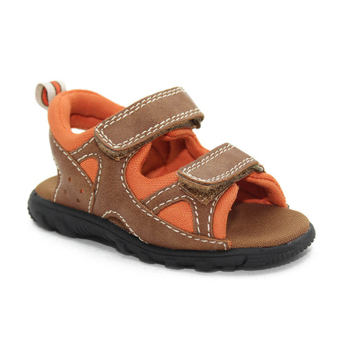 Scott David Justin Sandals Tan Orange Walkers Toddlers Boys - Kids Shoes