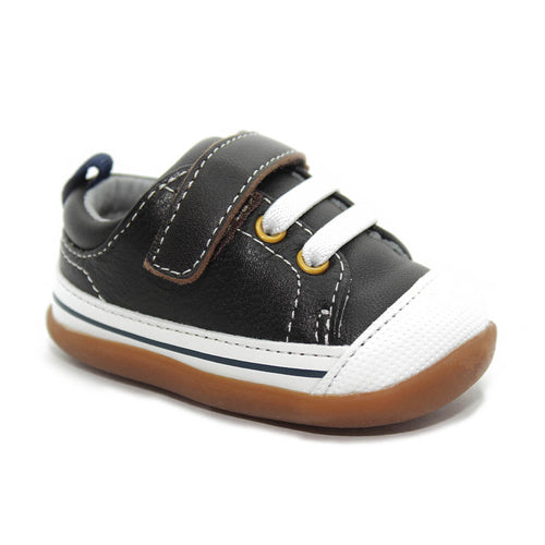 See Kai Run Stevie Sneakers Brown Leather Infants Walkers Boys - Kids Shoes
