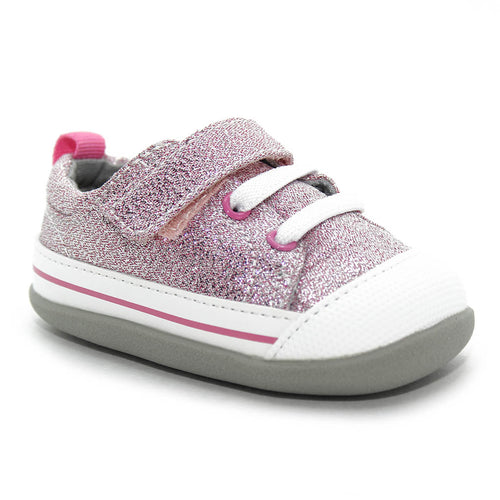 See Kai Run Stevie Sneakers Pink Glitter Infants Walkers Girls - Kids Shoes