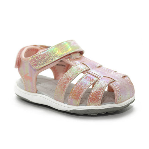 See Kai Run Paley II Sandals Pink Shimmer Walkers Toddlers Girls - Kids Shoes